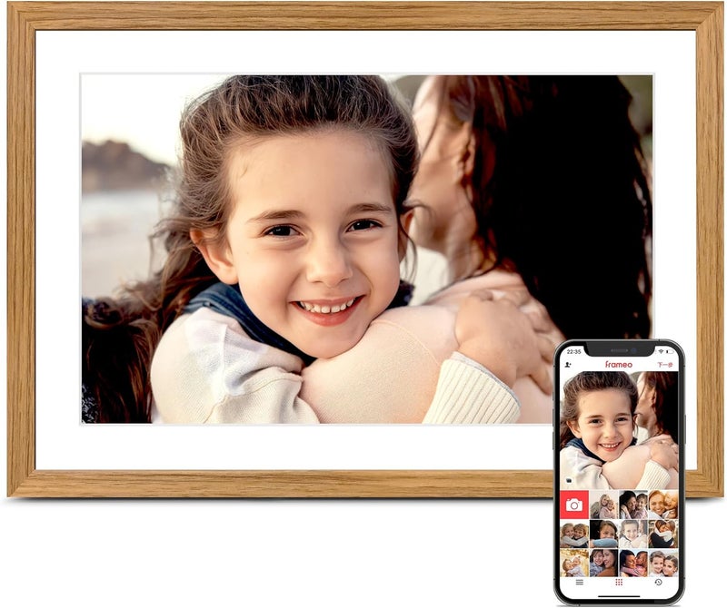 Pastigio Digital Picture Frame Frameo, 10.1 Inch Digital Photo Frame WiFi, Electric Slideshow Frame 1280 * 800IPS Touch Screen, Auto-Rotate, Share Videos Pictures, 32GB Memory, Gifts for Mom - Image 1